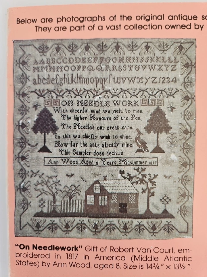 Paragon ANTIQUE MUSEUM SAMPLERS Cooper-Hewitt Museum Cross Stitch Pattern Book - Image 3 of 4
