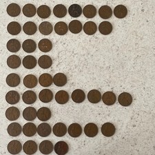 47 x King George VI One Penny Coins 1937 - 1948