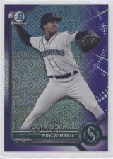 2022 Bowman Chrome Prospects Mega Box Purple Mojo Refractor Noelvi Marte 0ft3