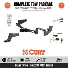 Curt Class 3 Tow Package Hitch Wiring Ball Mount For 08-13 Toyota Highlander