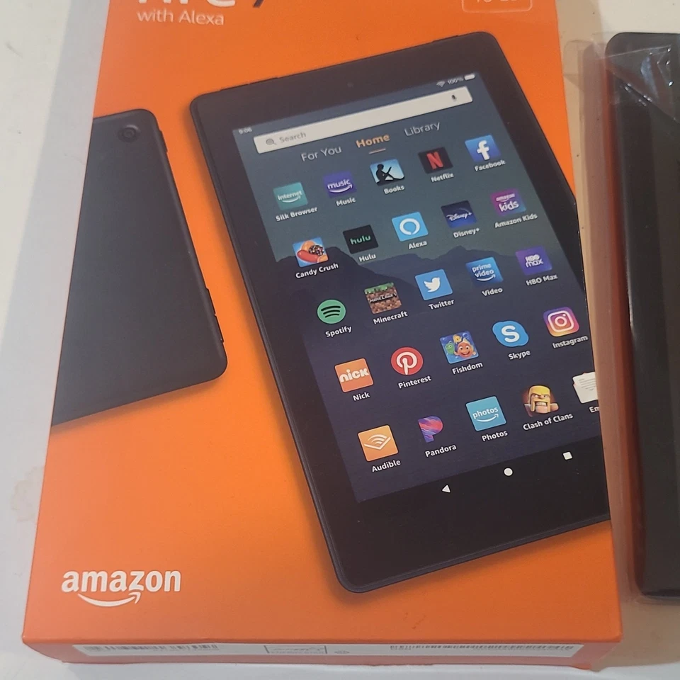 Amazon Fire 7 (9th Gen) M8S26G 16GB Tablet Wi-Fi Alexa 7'' Black NEW Open Box - Image 2 of 4