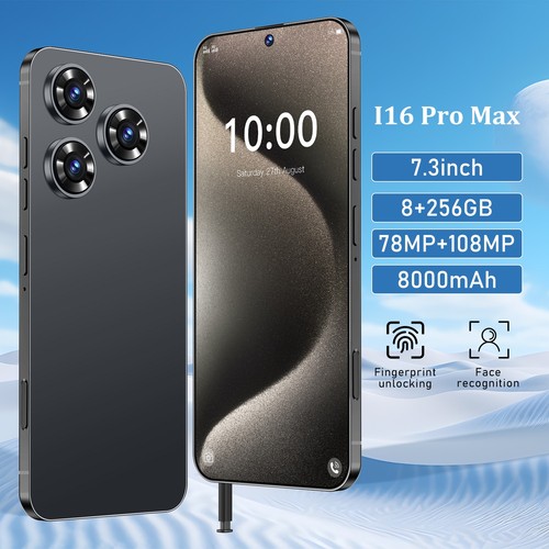Desbloqueado 7.3" Nuevo i16 Pro Max Android Smartphone Global HD 8GB+256GB Doble SIM - Imagen 2 de 28
