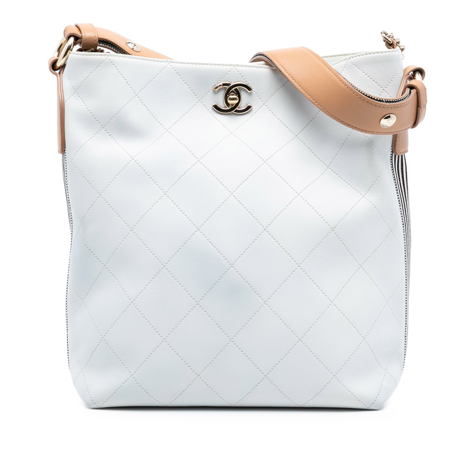 Authenticated Chanel Large Stitched Calfskin Butt… - image 1