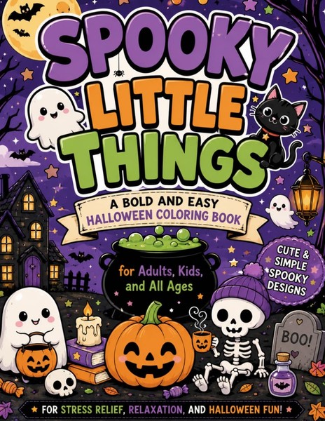Halloween Malbuch FüR Erwachsene – Einfache Designs FüR Entspannung Und-image