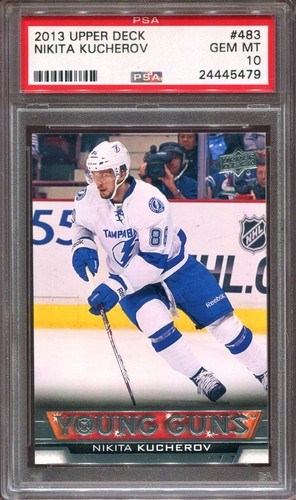 2013-14 UPPER DECK YOUNG GUNS NIKITA KUCHEROV RC #483 PSA 10 GEM MINT