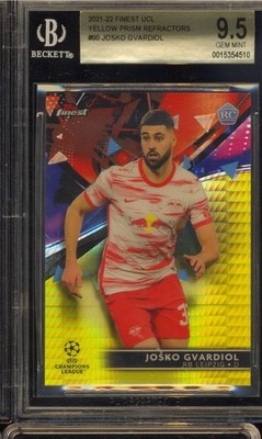 JOSKO GVARDIOL 2021-22 Topps Finest UCL ROOKIE CARD 90/250 BGS 9.5