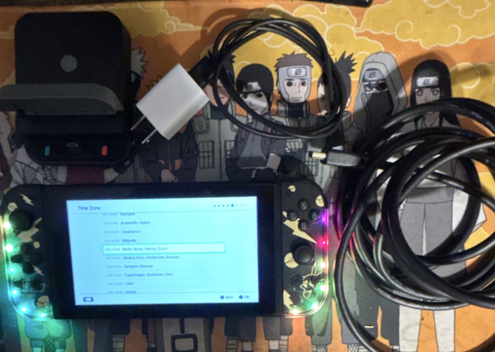 Nintendo Switch Handheld Console Black with Controllers, Charging Dock, USB-C