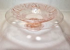 Westmoreland Glass Pink Della Robbia 13" Rolled Edge Pedestal Bowl, Depression