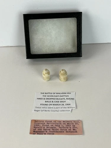 Civil War Battle Malvern Hill Fired Dropped Bullets Dug Relics Provenance Reger