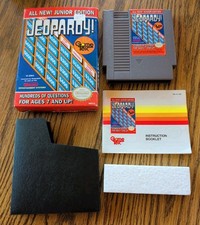 Jeopardy --  Jr Jr. Junior Edition (Nintendo NES) COMPLETE w/ Box manual game 