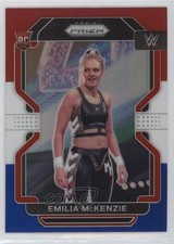 2022 Panini Prizm WWE Red White & Blue Prizm Emilia McKenzie #182 0nr3