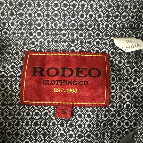 Rodeo Clothing Co Long Sleeve Pearl Snap Shirt Men’s S Small Black Plaid - Picture 4 of 4