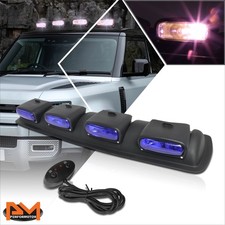Universal 4x4 Off-road Blue Lens Roof Top Mounted Cab Fog Light Lamp Wswitch