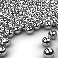 Ten 3/4 Inch Chrome Steel Bearing Balls G25