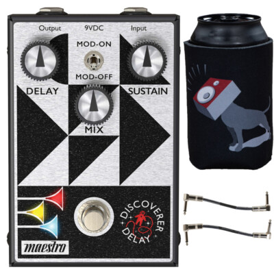 Maestro Electronics Discoverer Delay Guitar Effect Pedal w/ Cables
