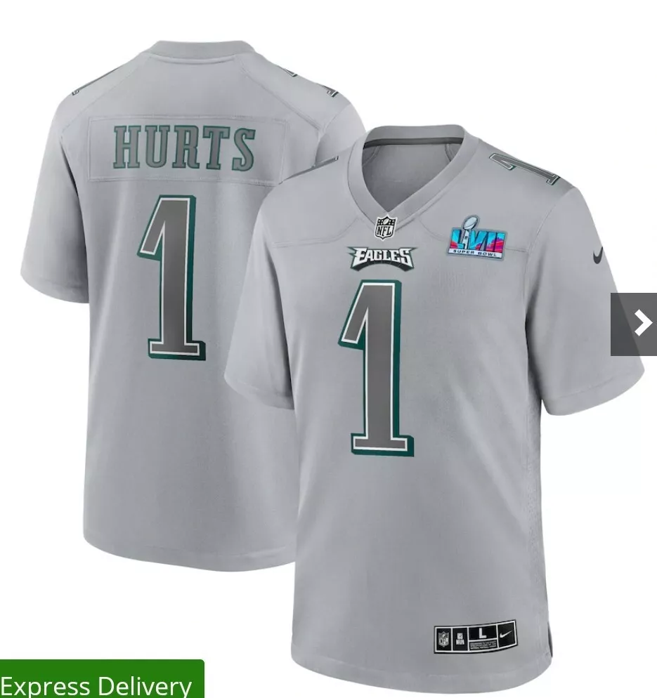 Nike Jalen Hurts Philadelphia Eagles Super Bowl LVll Jersey Men Sz 3XL 150 Rare