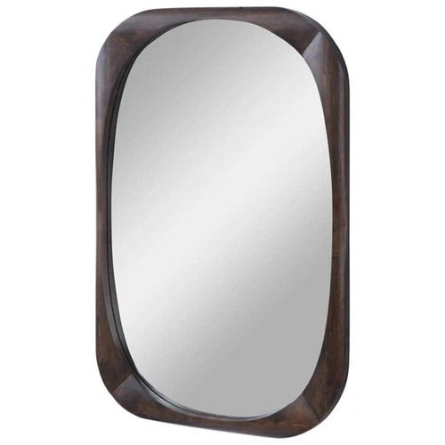 Uttermost Sheldon Mid-Century Rubberwood and MDF Mirror in Dark Walnut - Picture 2 of 6