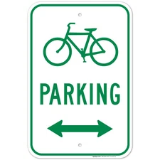 Both Side Bicycle Parking Sign,