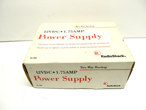Radio Shack 22-502 1,75 AMP 12 VDC Zasilacz nieregulowany ... NOWY!!!