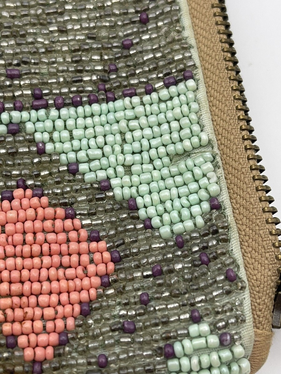 Anthropologie Jasper and Jeera Beaded Clutch Multicolor Zip Anthropologie Jasper and Jeera Beaded Clutch Multicolor Zip