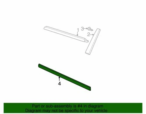 Genuine GM 1995-1998 Chevrolet Cavalier Left Right Body Side Molding 22590154 - Imagem 2 de 2