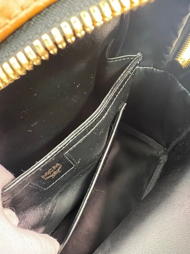 MCM Visetos Cognac Canvas 13 in Backpack Black Leather Trim and Handle - Picture 13 of 18