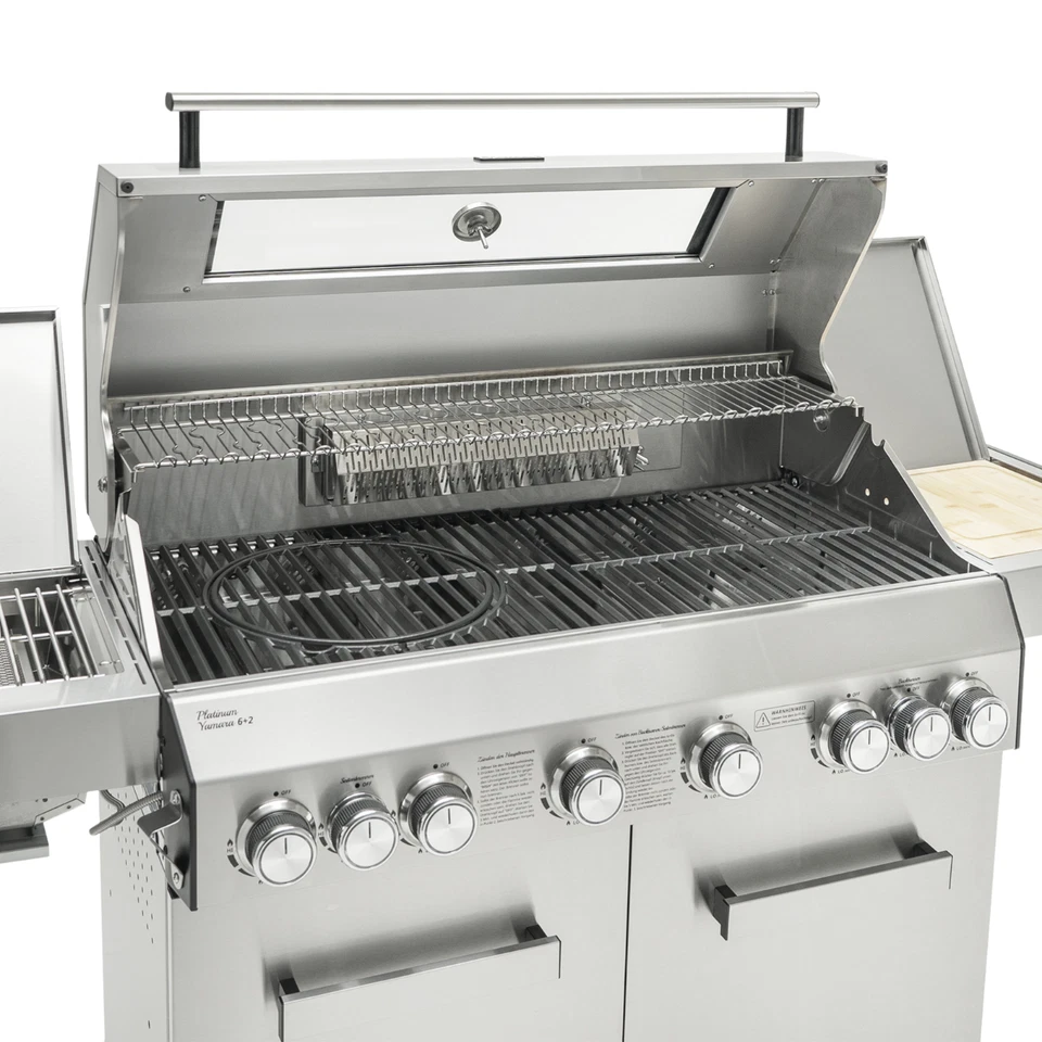 CosmoGrill Platinum YAMARA Gas Grill BBQ 6+2 Stainless Steel Outdoor Barbecue - Image 2 of 4
