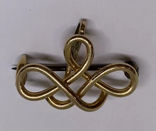Vintage Simmons RFS RF & Co Gold Filled Knot Pendant Brooch Lapel Pin (97)