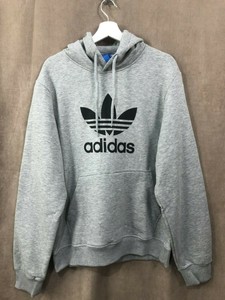 New Adidas Hoodie Trefoil Logo Grey Large XXL | eBay