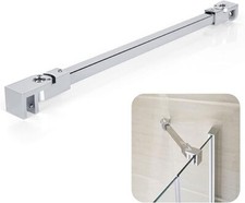 40Cm Stainless Steel Shower Glass Screen Support Bar Panel Door Holder Arm