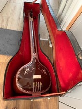 Tanpura Male 4 String Antique 1977 Delhi. Decorated With Case Full Size