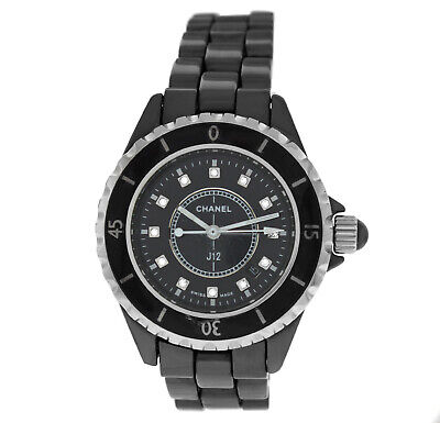 Chanel J12 Pre-owned, Dial Black Diamond, Size 33mm, H1625