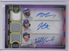 2024 Triple Threads Triple Relic Auto Dodgers Champs Muncy, Outman, Smith /27 ZJ