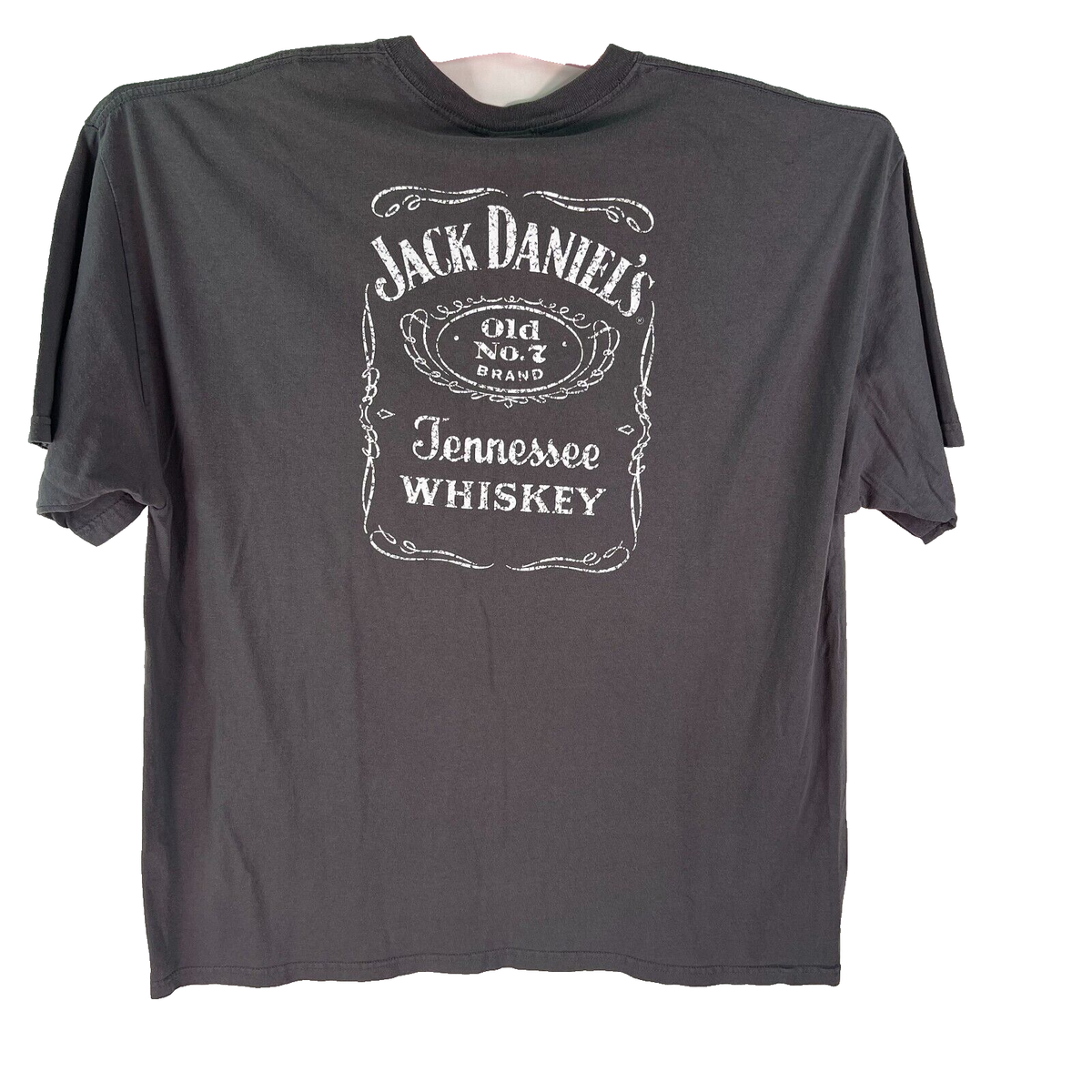 Jack Daniels Old Brand Tennessee Whiskey Mens Graphic Gray T