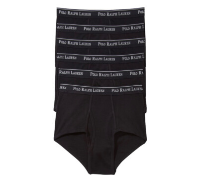 Polo Ralph Lauren Big & Tall 7-pk Underwear Briefs Size 54 Black