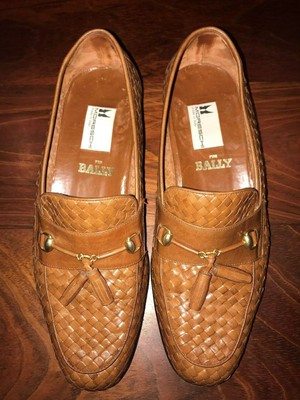 bally brown loafers