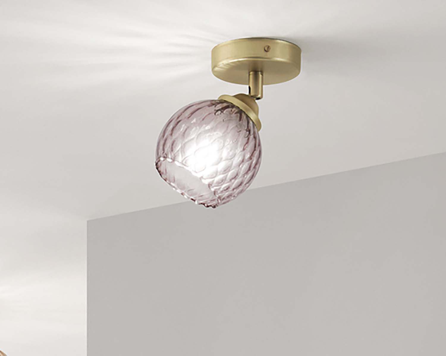 Faretto Spot DP297 Design in Ottone e Vetro Rame - Illuminazione Chic