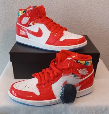 New Men s Nike Jordan 1 Mid SE Shoes (DC7294-600) Barcelona Sweater Red~Sz 11.5