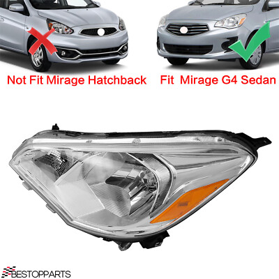 For 2017 2018 2019 2020 Mitsubishi Mirage G4 Headlight Assembly Driver Left