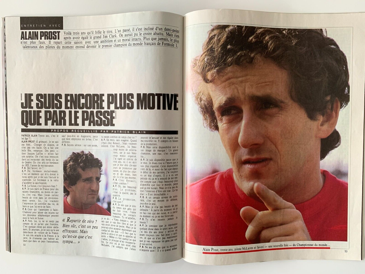 L'ÉQUIPE MAGAZINE Spécial F1 Avril 1985 – Alain Prost Et Laffite – Collector