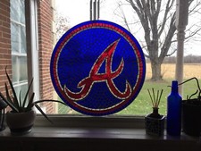 Mosaico in vetro colorato Atlanta Braves 