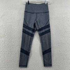 Zella Womens XS Gray Yoga Pants Leggings Activewear Mesh Bands Ankle Skinny Fit