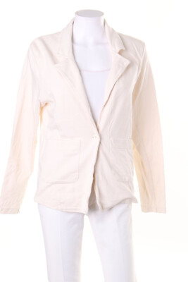 COTTON CANDY Jersey Blazer Patch Pockets M créme