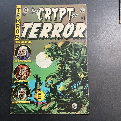 Crypt Terror 1 EC Comics Reprint 1974 Rare Green-Brown Variant  Fine