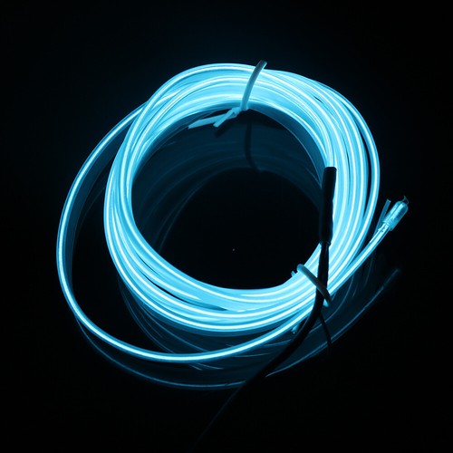 Tira de neón de luz decorativa interior coche luz verde transparente 2m LED El Line  - Imagen 13 de 19