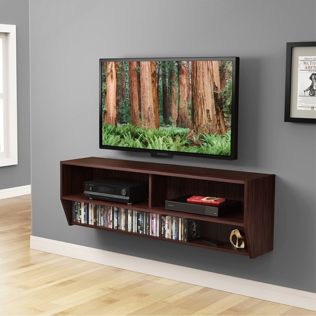 Wall Mount Media Console Floating Shelf Shelves ...