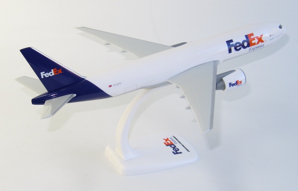 PPC Fedex Express Boeing 777-200F N123FD Desk Display 1/200 Model