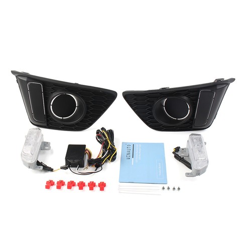 LED Day Running Light DRL Turn Signal Fog Lamp Assembly For Honda Fit Jazz 14-17 - Picture 2 of 15