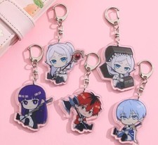 lot 20pcs cartoon Anime mix Acrylic Keychain Key Chain Girls boy lovely Keyring