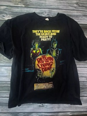 Dead t shirt Return of the living, Fans Gifts Black T shirt  Reprint AN35478